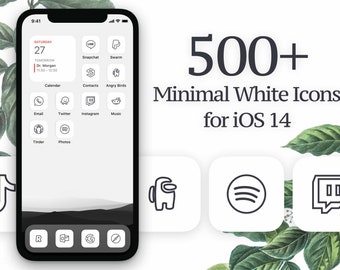 500+ White App Icon Covers for iOS Home Screen | Unique light iPhone Aesthetic