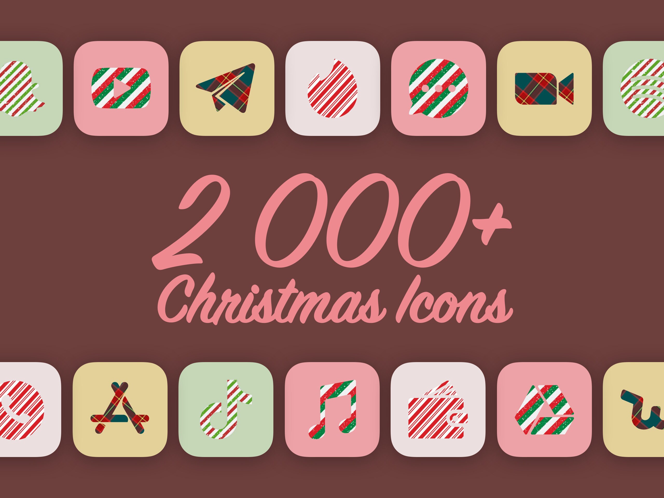 Christmas Pattern App Icons Pack for your iPhone 13 -  Portugal