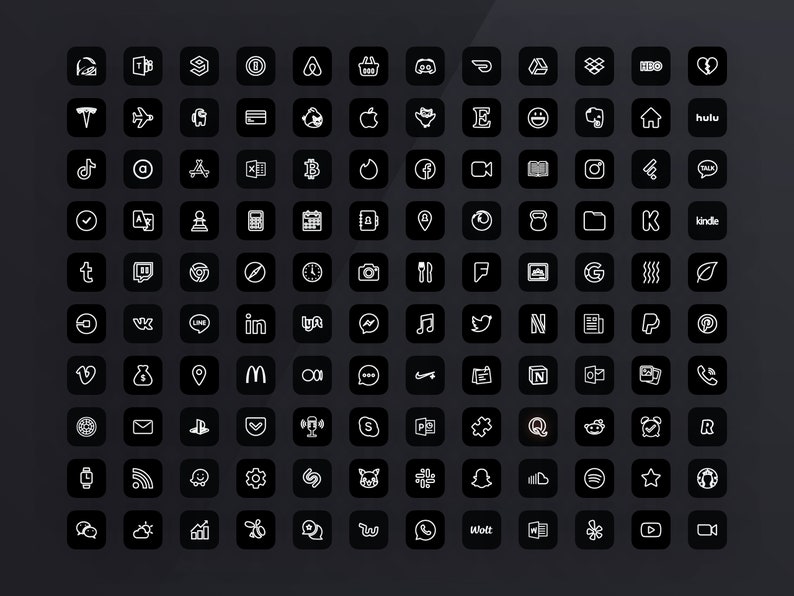 120 Black Aesthetic App Icon Covers for iOS 14 Home Screen ...