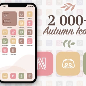 Autumn App Icon Covers Bundle for iOS Home Screen | Aesthetic pack for your iPhone or iPad with Shortcuts App