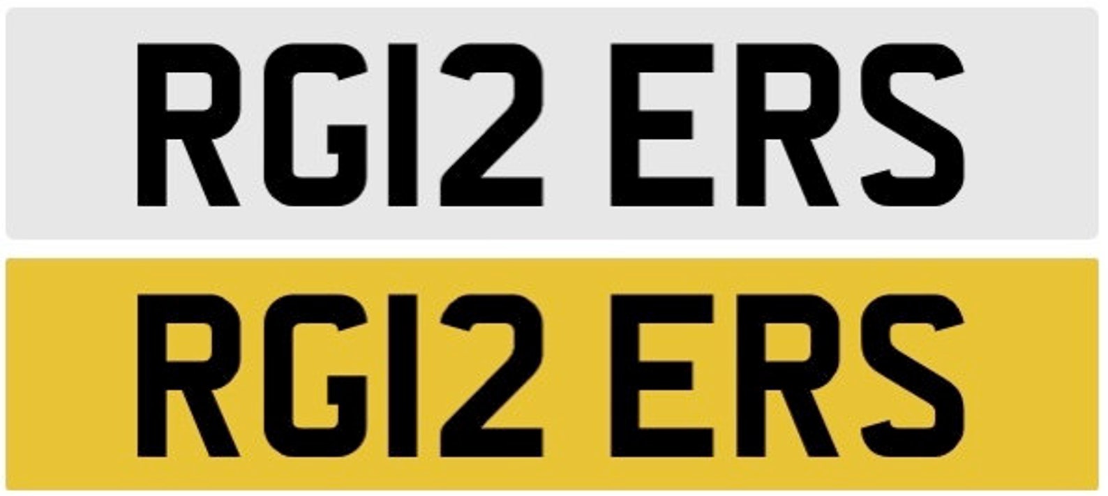 Glasgow Rangers Personal Number Plate RG12 ERS Etsy