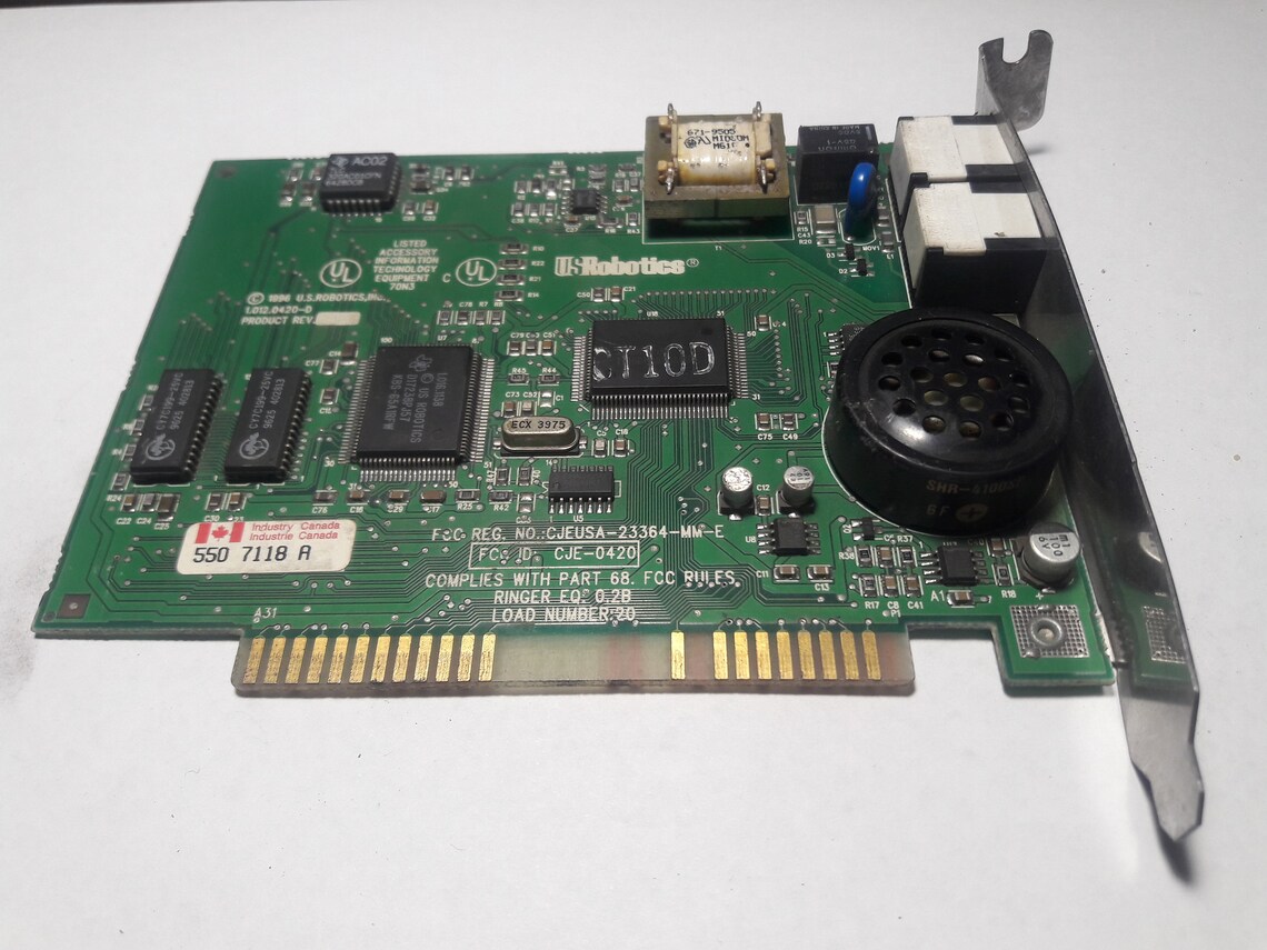 Three Vintage ISA Modem Cards Etsy