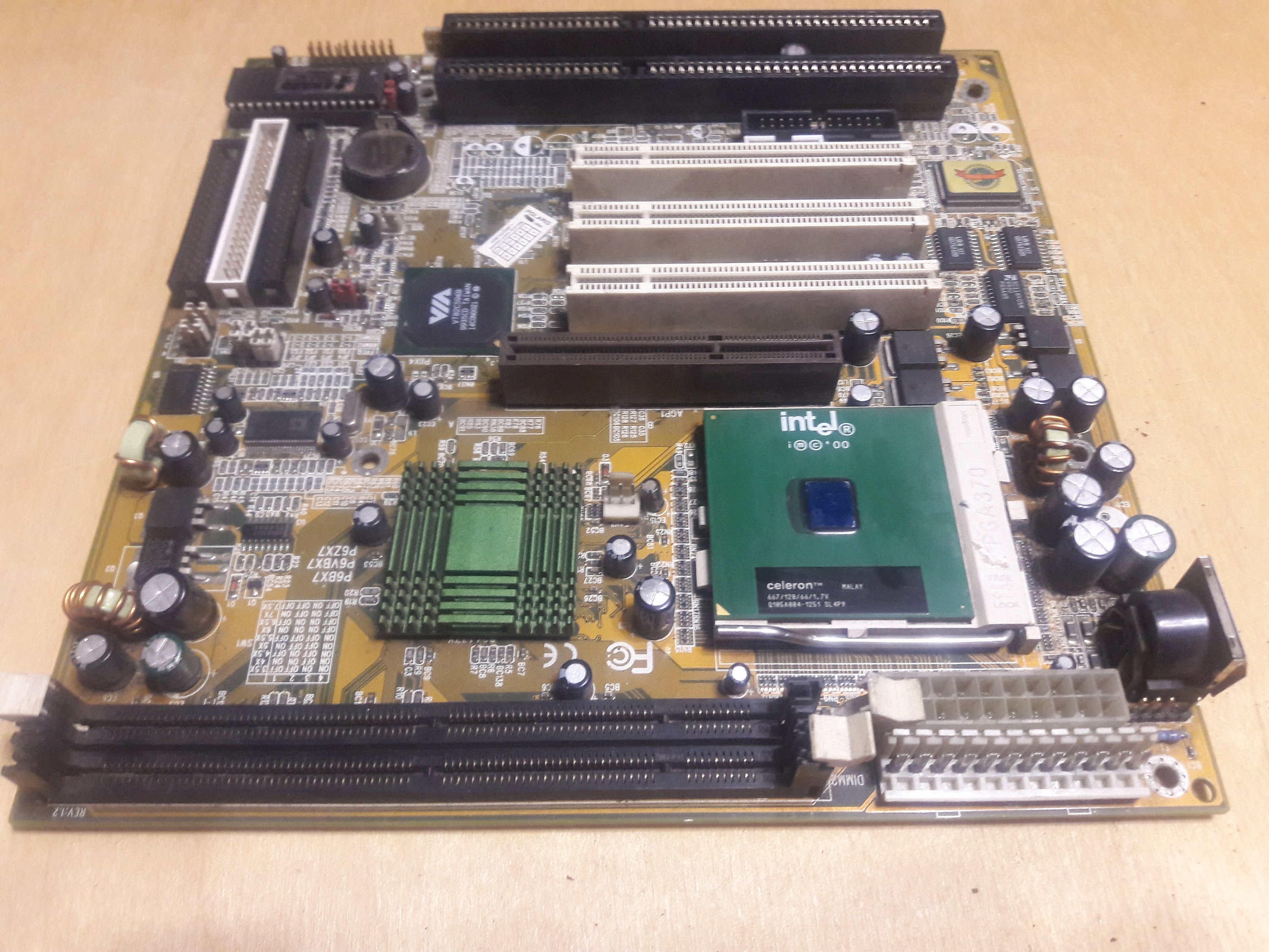 Vintage kit motherboard VIA p6bx7p6vbx7p6zx7 pga370 and CPU Etsy