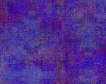 May include: A textured fabric with a blue and purple color scheme. The fabric has a distressed look with a subtle horizontal pattern.