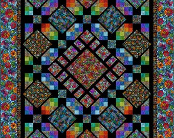 Dear Clara Quilt Kit - 83 1/2 x 107 1/2.  Pattern by Jason Yenter