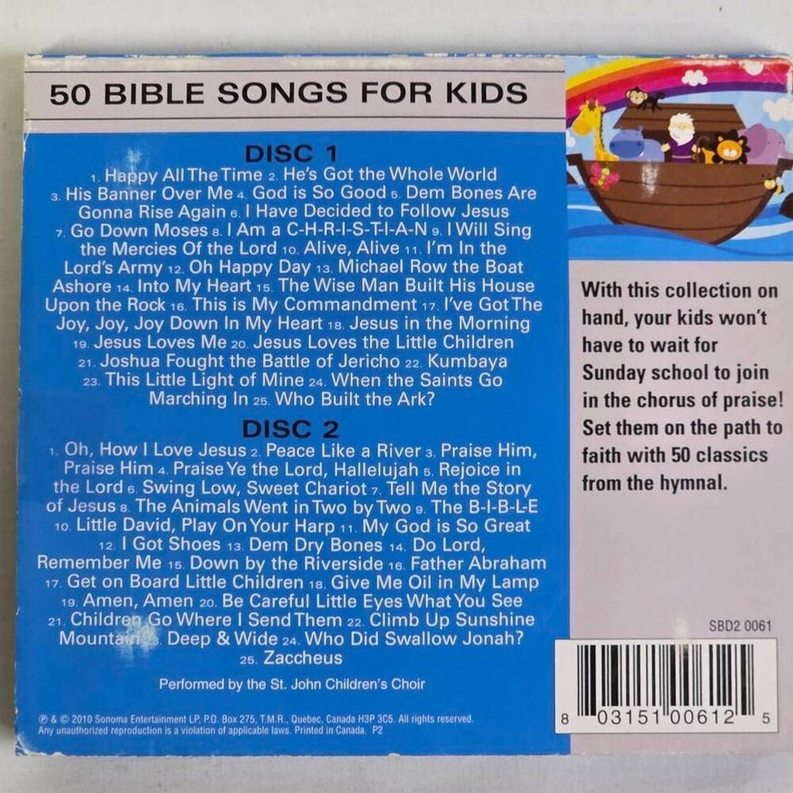 50 Bible Songs for Kids 2CD Set Pre-owned - Etsy