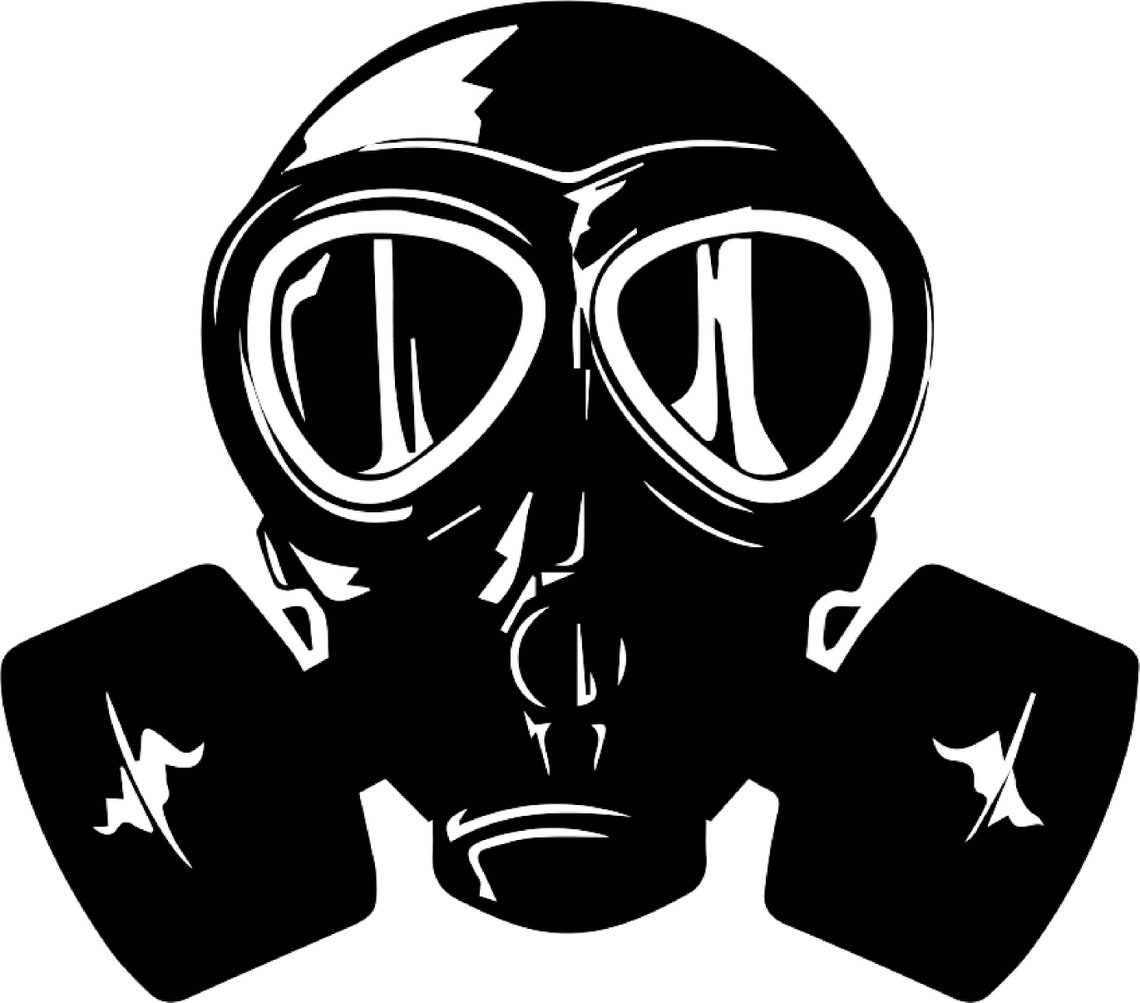 Gas Mask Silhouettes Digital Download, SVG, PNG, Cricut, Silhouette Cut
