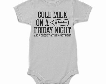 Cold Milk on a Friday Night Onesie Digital SVG