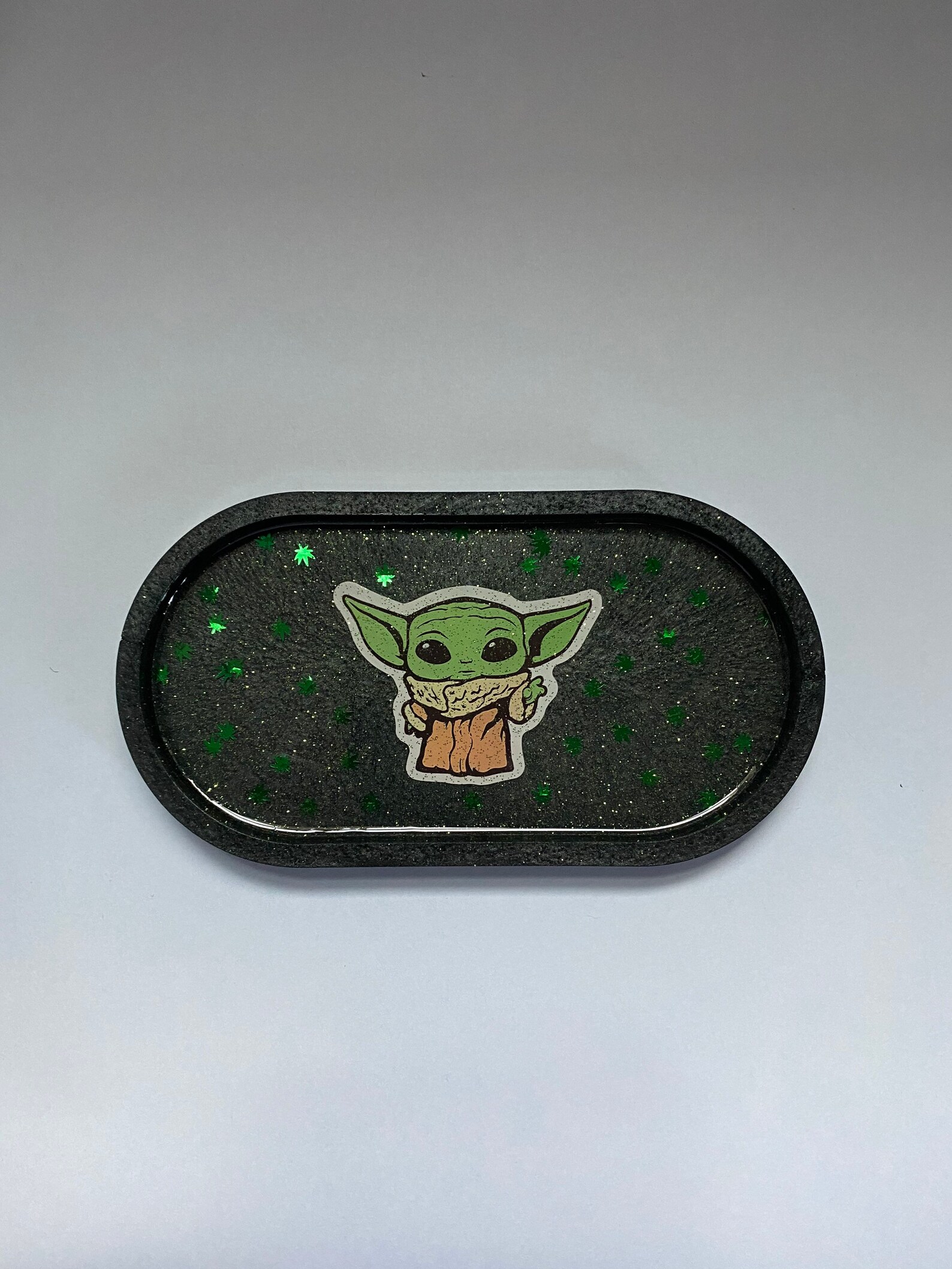 Baby Yoda Rolling tray & Ashtray Set Black Etsy