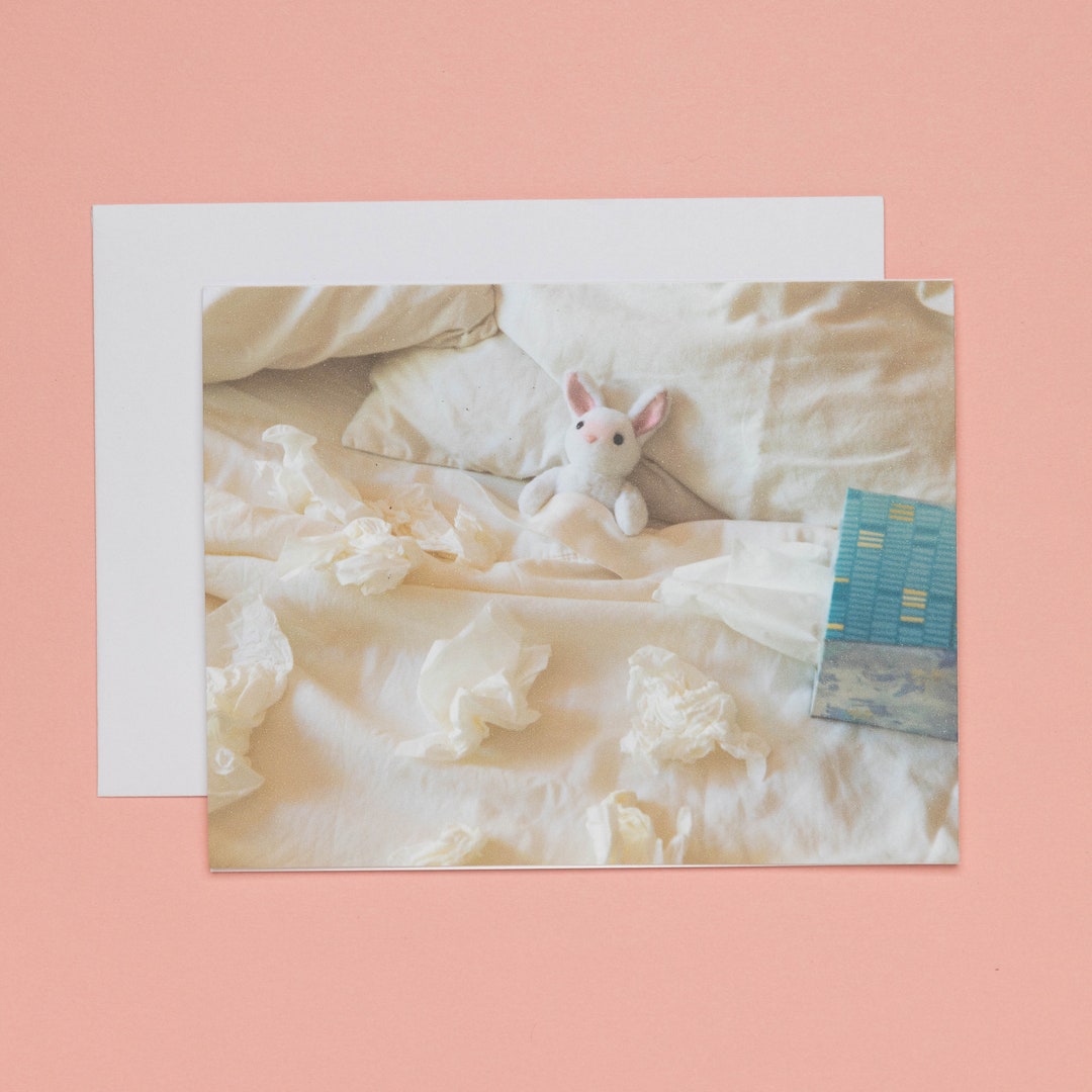 Get Well Soon Rabbit Speedy Recovery, Get Well Soon Bunny, Sick Card, Under the Weather Card ...