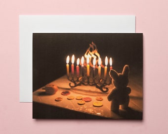 Chanukah/Hanukkah/Menorah Card For Family or Friends