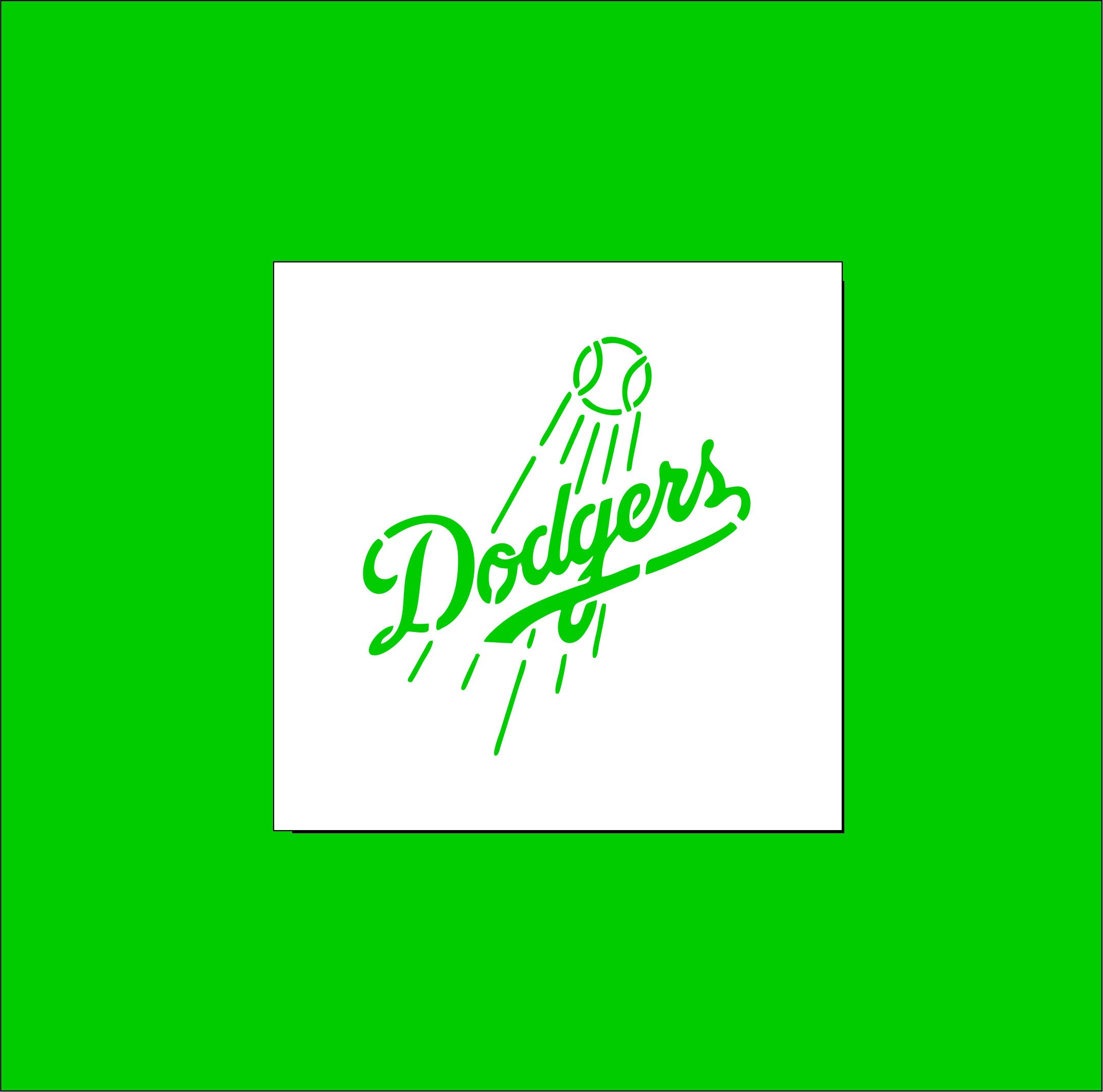 Los Angeles Dodgers Cookie Stencil Airbrush stencil Cake | Etsy
