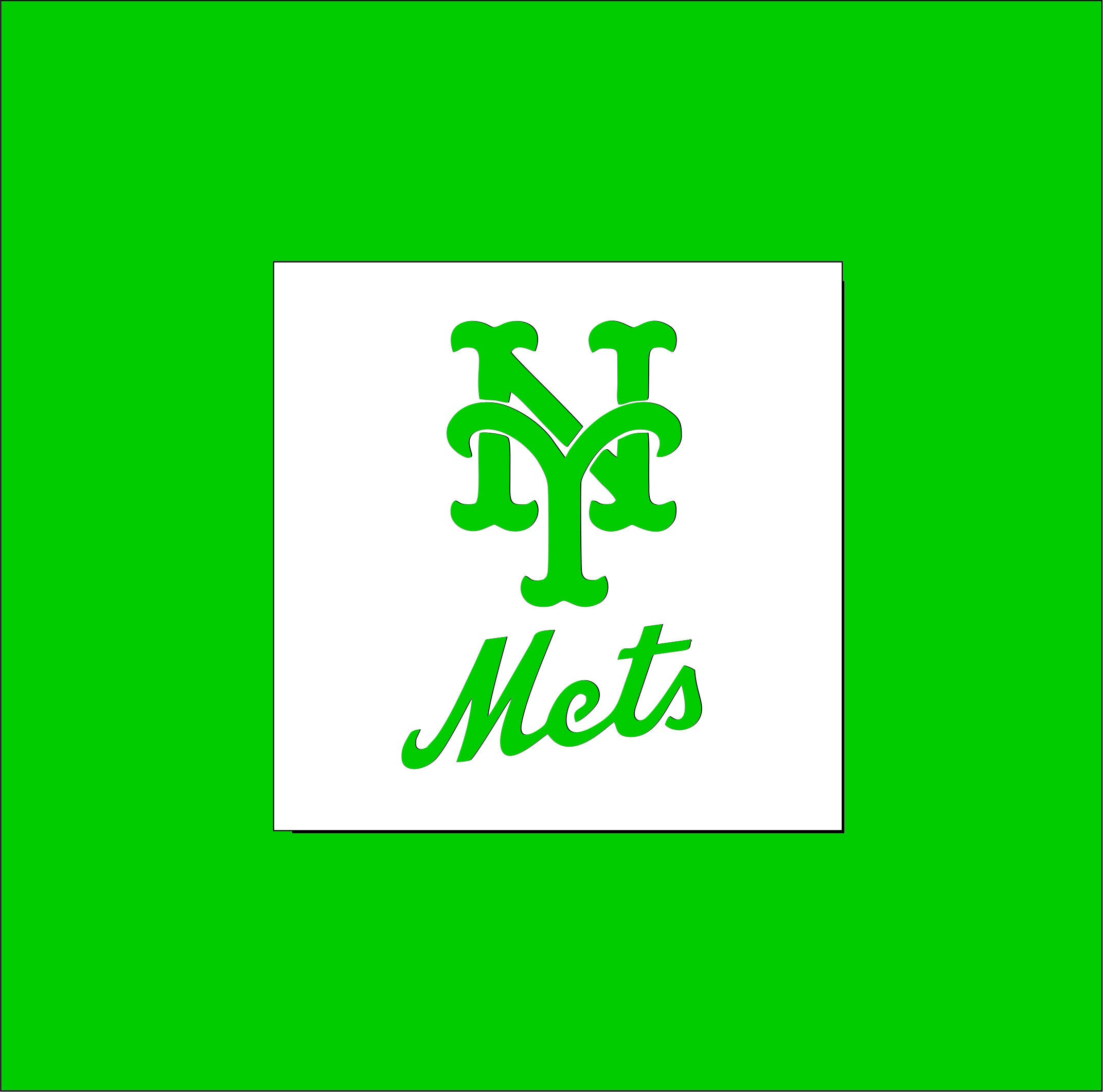 New York Mets Cookie Stencil Airbrush Stencil Cake Stencil | Etsy