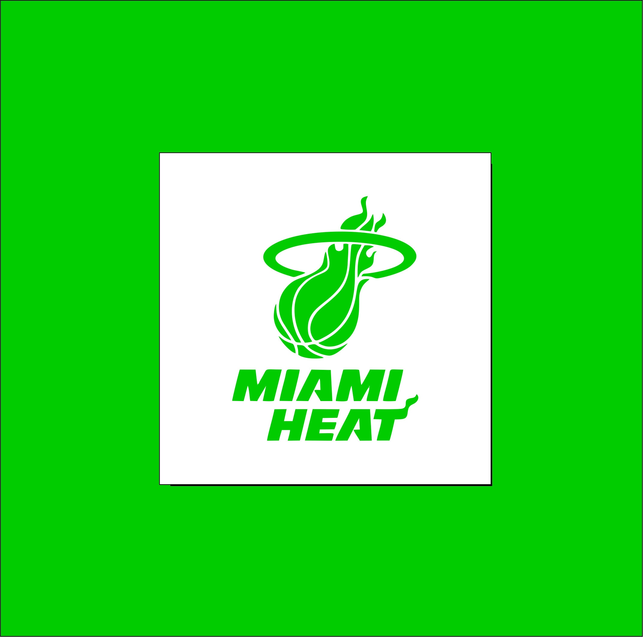 Miami Heat Cookie Stencil Plantilla de aerógrafo Plantilla Etsy