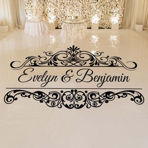 DANCE FLOOR DECAL – Wedding Floor Decal – Custom Wedding Decoration- Monogram Decal – Vinyl Floor Decal - Wedding Décor – Reception Décor