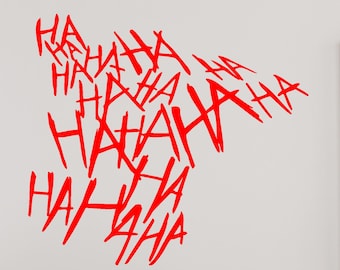 Halloween Vinyl Wall Decals Joker Laugh Ha Ha Ha Vinyl Decor Stickers