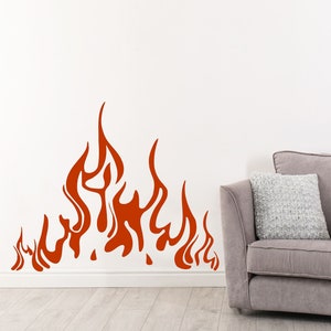 Wall Vinyl Decal Special Decals Fire Flame Decal Sticker Fireplace Home Decor Art Living Room Interior Decor Poster