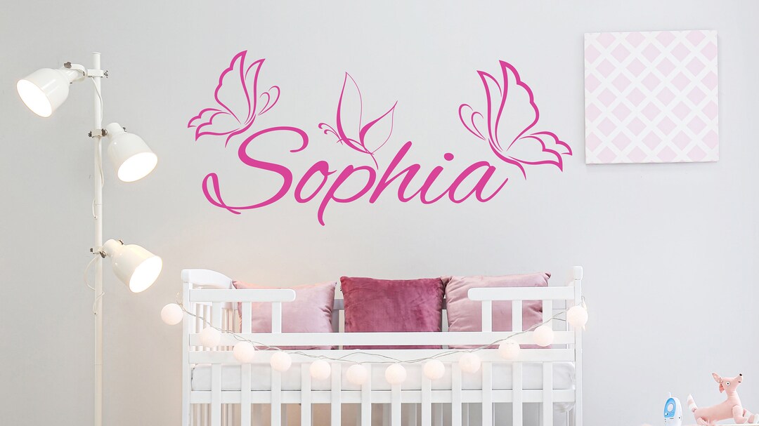 Personalized Butterfly Name Wall Decal: Baby Girl Nursery Decor - Etsy