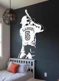 Personalized Baseball Player Wall Decal - Customize with Your Name & Numbers - Vinyl Sticker for Kids Bedroom Decor