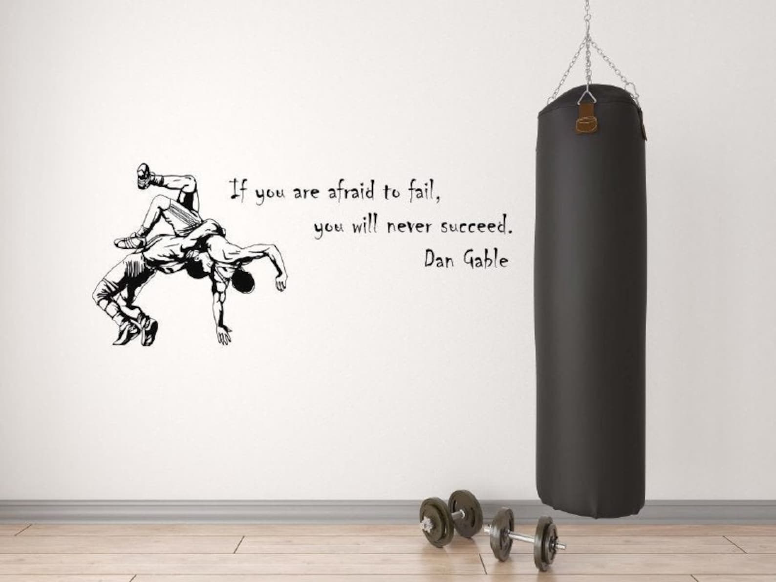 Wrestling Wall Decal Wrestling Decals Wrestling Quotes Etsy