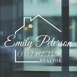 Personal Realtor Logo - Decal for Car, Window or Wall - 10&quot; x 7&quot; - Real Estate Agent Advertising Sticker - for Car, Truck, Window or Wall