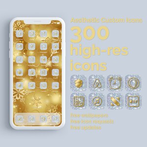 Crystal Christmas Ornament Aesthetic | 300 Aesthetic Custom Themed App icons pack | iPhone iOS 14 | Minimal Lifestyle App Covers