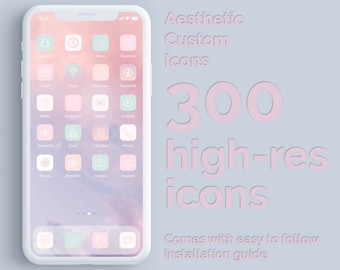 Cotton Candy App Icons | 300 Pastel iOS Custom Covers (Digital Download)