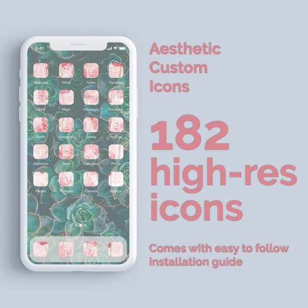 Bohemian Chic | 182 Aesthetic Custom App icons pack | iPhone iOS 14 | Free updates | Minimal App Covers iOS Icon Pack | App Shortcuts