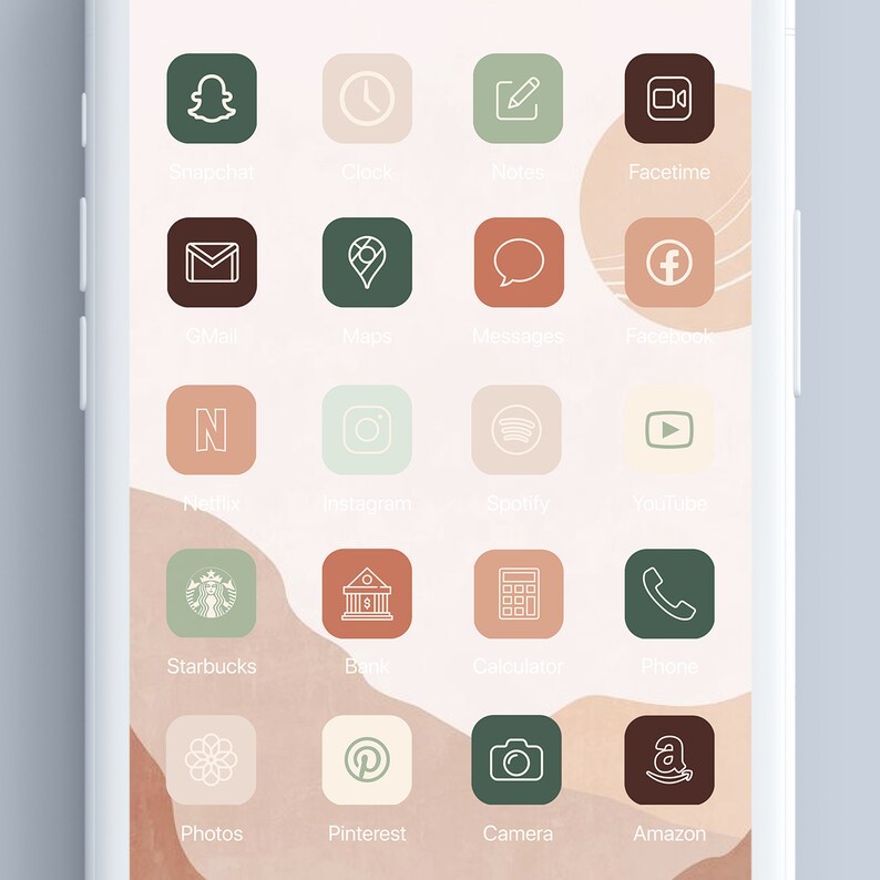 aesthetic boho icons iphone