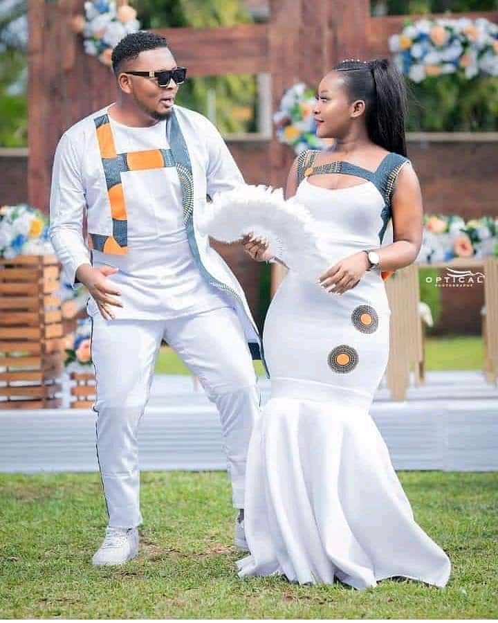 african wedding outfits for bride and groom
