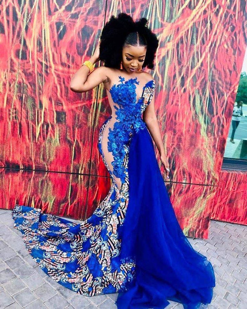 African Prom Dressafrican Wedding Dressafrican Mermaid Etsy 