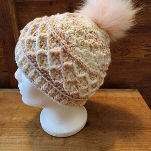 Crochet Beanie, Handmade Winter Hat, Beanie, Crocheted Hat, Gift for Her, Gifts for Women, Pink Hat