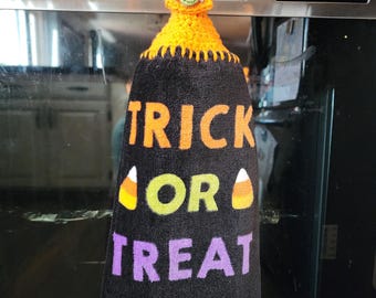 Hanging Kitchen Towel, Crochet Towel Topper, Gifts For The Home, Halloween