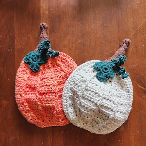 Handmade Crochet Pumpkin Hotpads: Fall Decor Trivet (Set of 2)