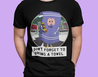 3XL USA Towelie South Park Dont Forget to Bring a Towl Vtg Black Tee Clothing Tshirt Size S