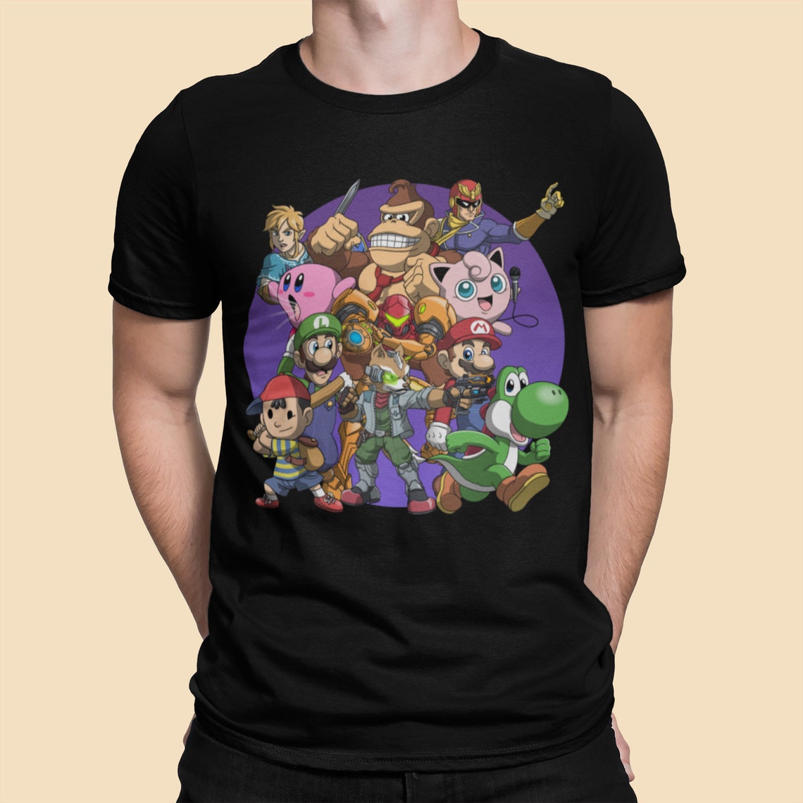 super mario strikers gamecube 2005 shirt5 small super mario strikers gamecube 2005 shirt5 small