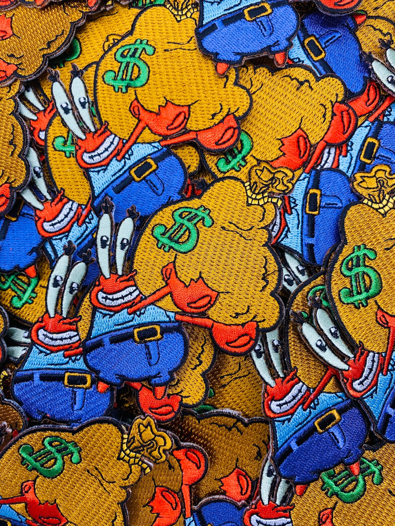 Mr. Krabs Money Bag Custom Embroidered Sew & Iron On Patch Etsy