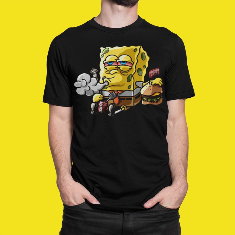 Spongebob Smoking Custom T Shirt Unisex Mens & Women's Etsy