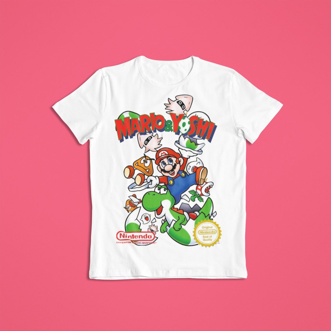 mario yoshi t shirt