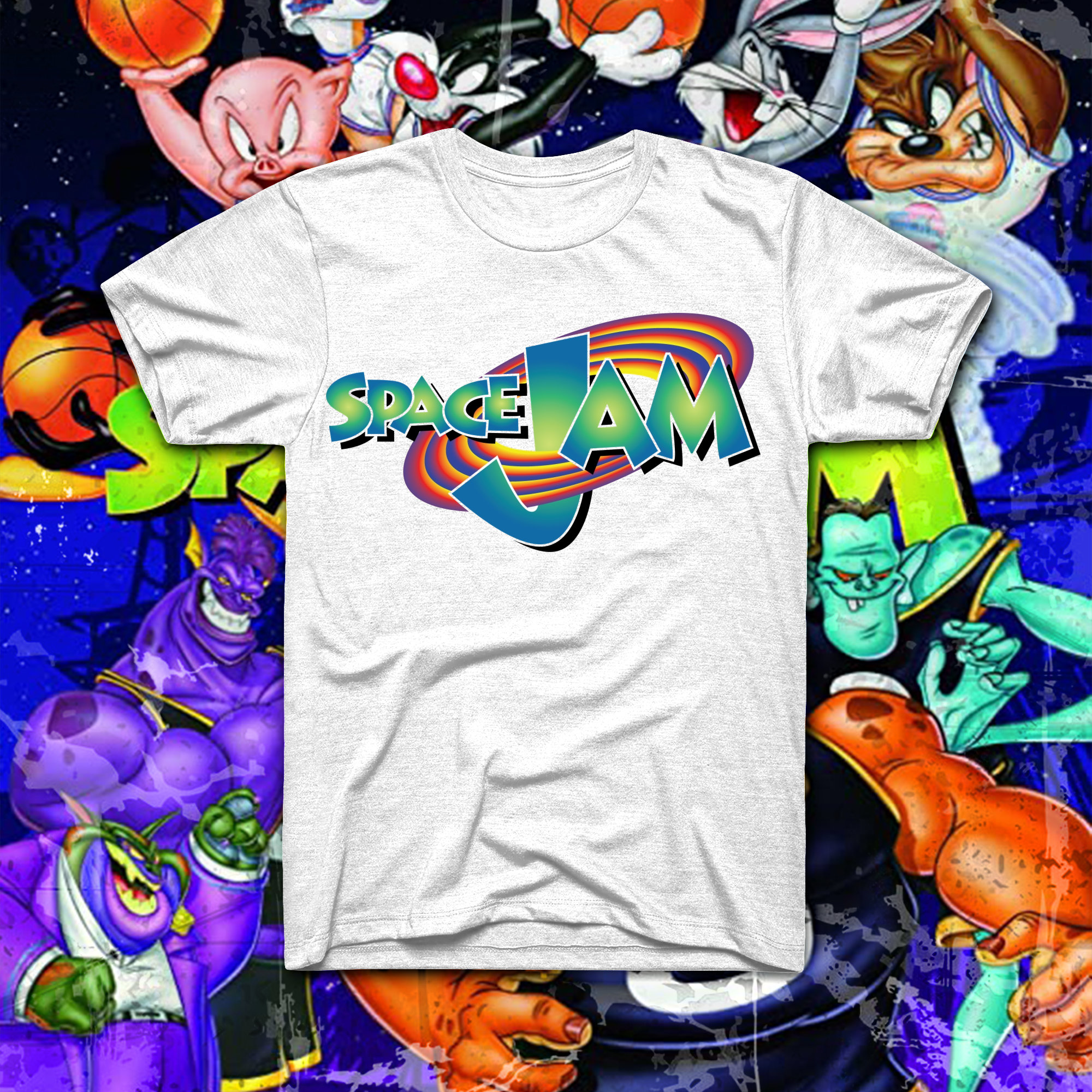 Space Jam Emblem Custom T Shirt Unisex Mens & Women's Etsy