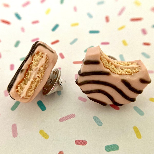 Zebra Cake Pin, B GRADE, Food Pins, Cake Pin, Dessert Pins, 90s Nostalgia Pin, Childhood Memories