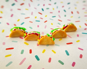 Taco Earring Studs, Foodie Jewelry, Unique Fashion, Food Earrings