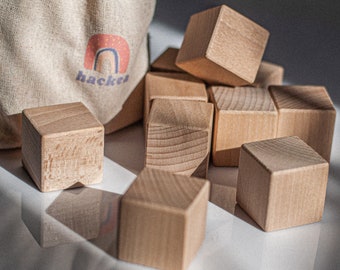 Wooden blocks, wood blocks, solid wood blocks, natural wood cubes, wooden cubes, natural wood blocks, wood blocks set, solid wood cubes set