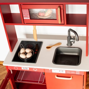 Red ikea duktig sticker set - dishwasher, oven and microwave, ikea duktig microwave sticker, ikea duktig dishwasher, red duktig sticker set