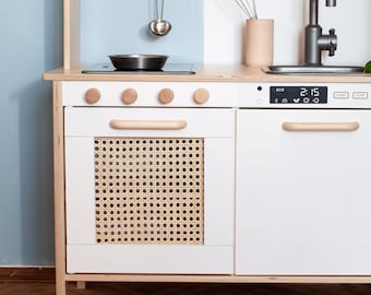 Panneaux en toile de rotin pour cuisine ludique Duktig Ikea, sangles en rotin ikea duktig, sangles en rotin duktig, rotin pour four micro-ondes ikea duktig