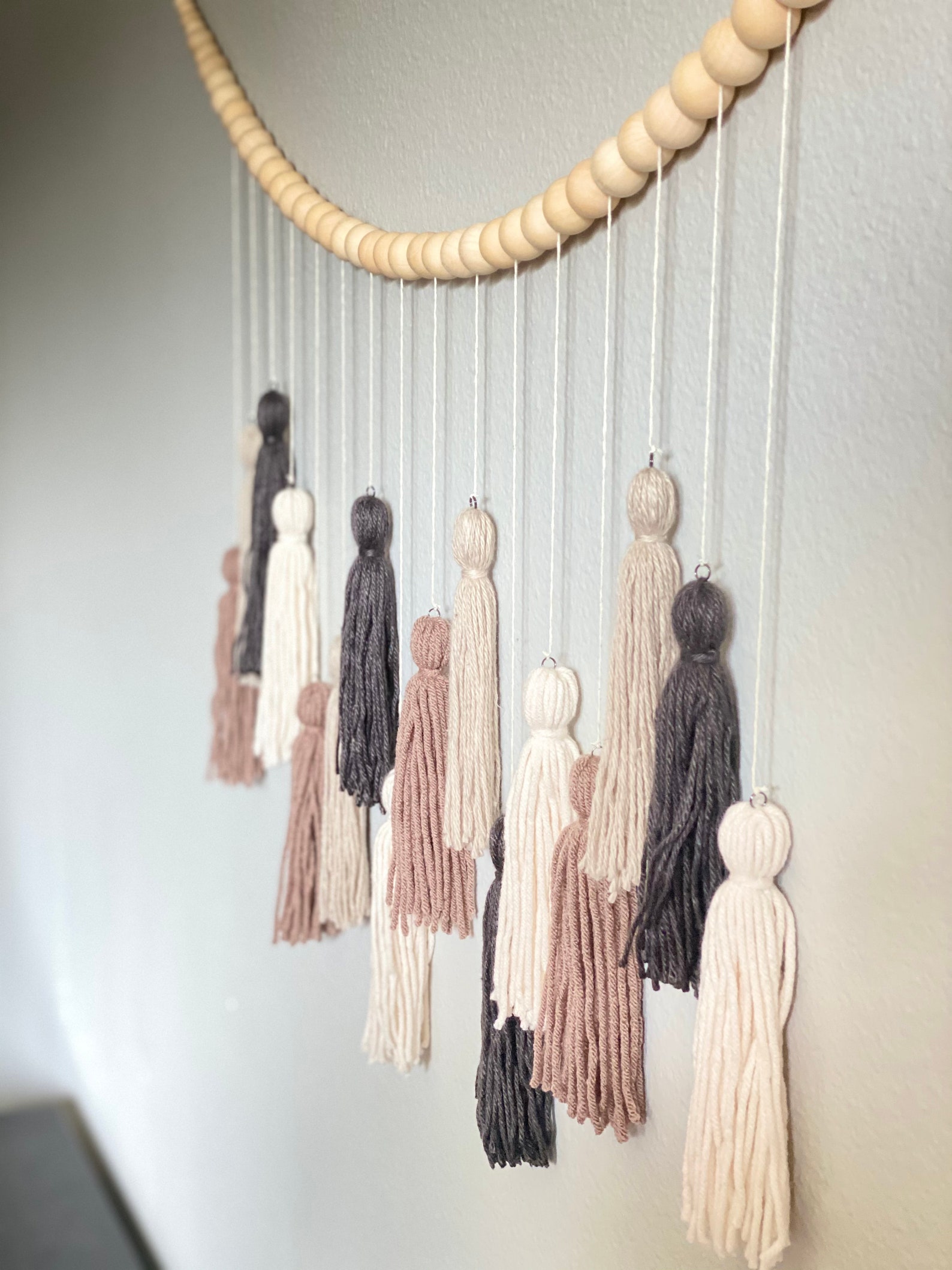 Custom Yarn Tassel Wall Hanging / Hanging Tassel Garland / Etsy