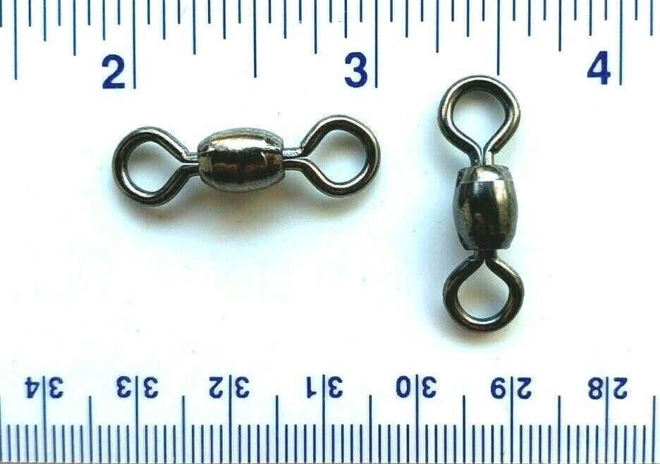 100 or 1000 GT Super Strong Black Nickel Crane Swivels All Sizes