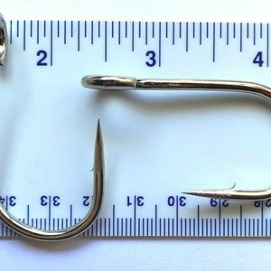 100 or 1000  6X strength GT 9171 Nickel Plated Open Eye Siwash Fish Hooks - ALL SIZES