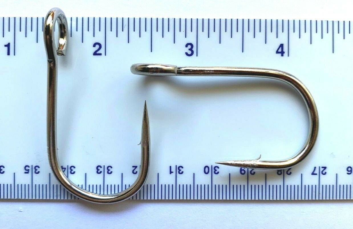 100 or 1000 6X Strength GT 9171 Nickel Plated Open Eye Siwash Fish Hooks  ALL SIZES 