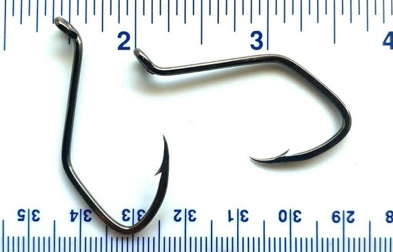100 or 1000 Matzuo Black Chrome Sickle Octopus Fish Hooks All Sizes 
